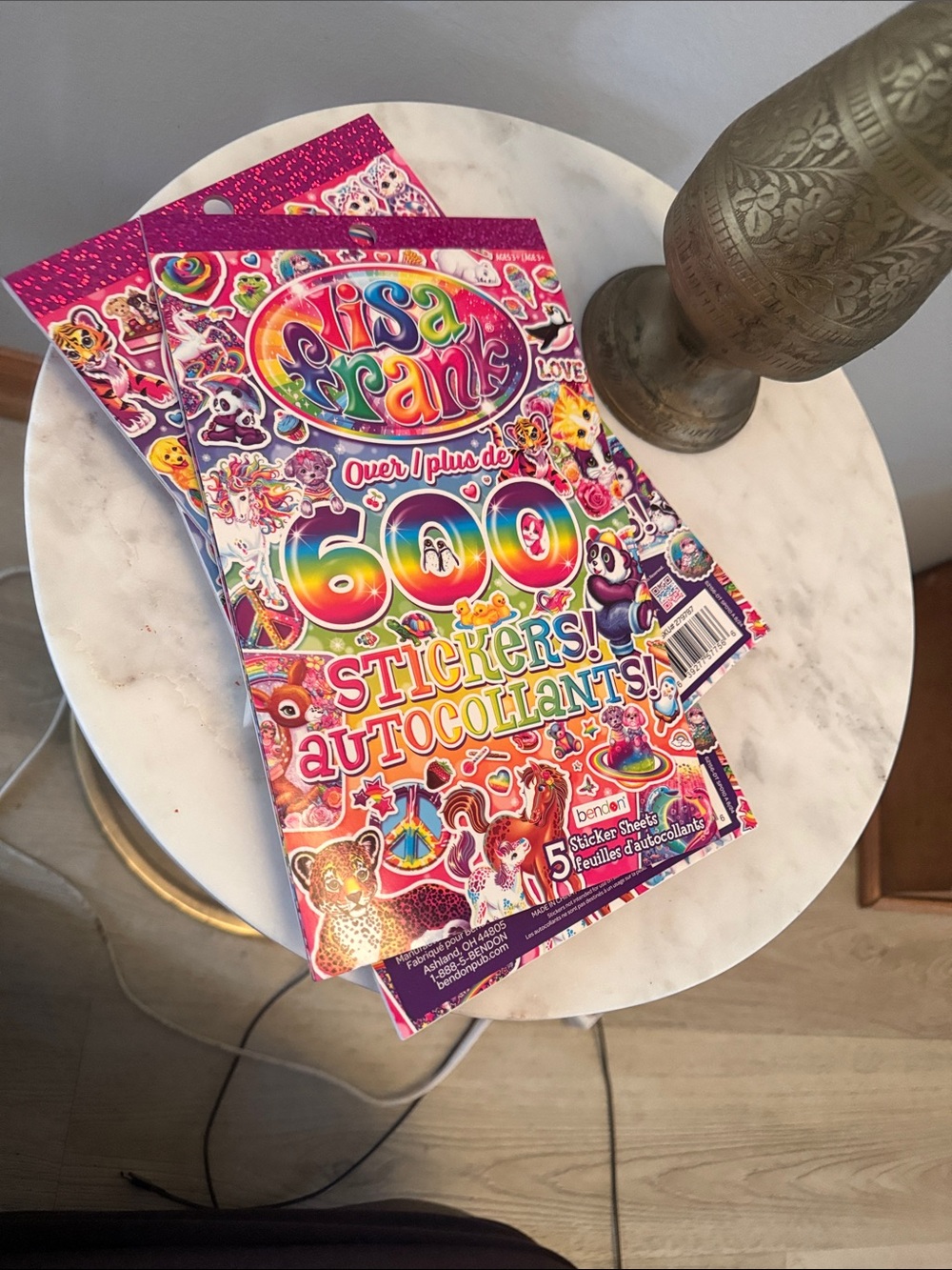 Lisa Frank Rainbow Pink Purple Gold Sticker Booklet - Released 2026